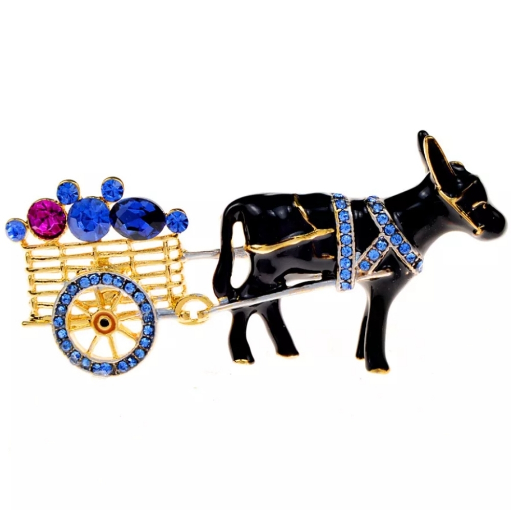Donkey Brooch Donkey Pin Burro Burrito Wild West Western Cowgirl Mule Farm Ranch